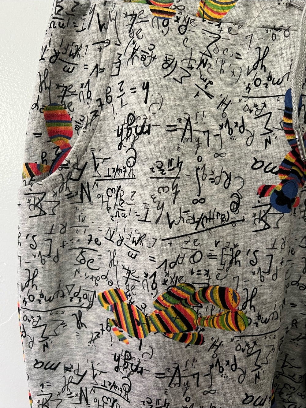 NWT Easel LA joggers sock monkey/tigers/math formulas Size Medium - Picture 2 of 6